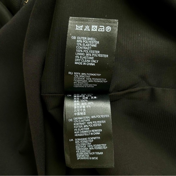 Reiss Black Wish Dress Sleeveless Sheath Mesh Yoke Collar Fitted Mini Size 6 - Picture 10 of 11